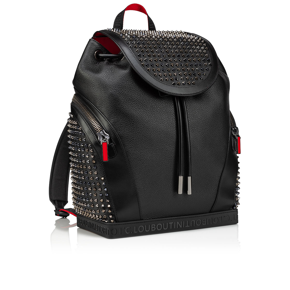 Explorafunk - Backpack - Calf leather and spikes - Black 